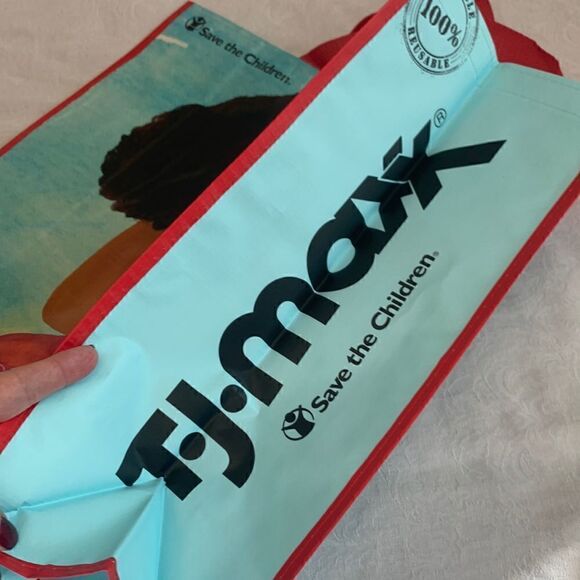 Reusable TJ Maxx Plastic Shopping Bag Save the Children - Picture 4 of 10